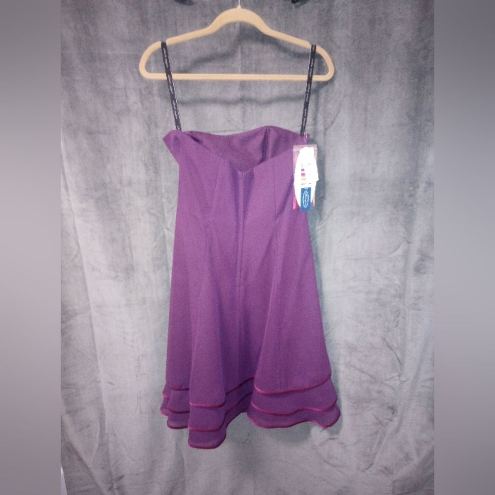Alfred Angelo Grape/Berry (Purple) Knee Length Dress Size 12 NWT - Picture 4 of 8